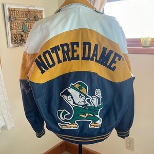 Leather Norte Dame Jacket Size Medium